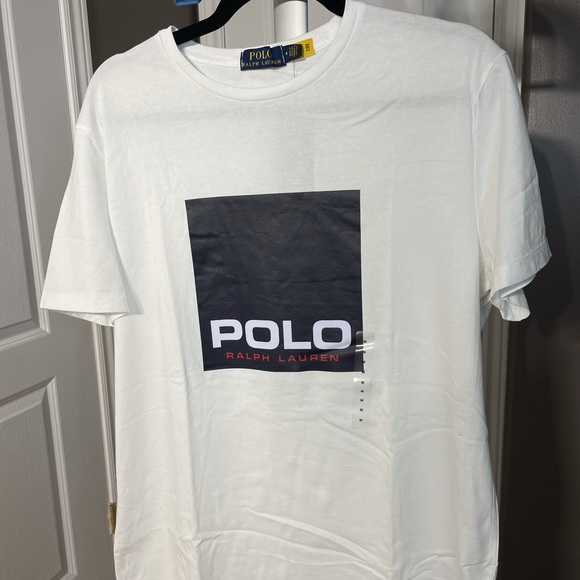 MEN’S Polo Ralph Lauren White Tee - Picture 1 of 2